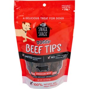 Cosmo's Snack Shack Doggy American Beef Tips Dog Natural Chew Treats, 4-oz bag