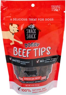 Show full view: Cosmo's Snack Shack Doggy American Beef Tips Dog Natural Chew Treats, 4-oz bag slide 1 of 11
