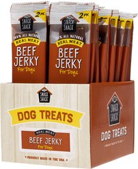 Cosmo's Snack Shack Real Meat Beef High-Protein Jerky Dog Treats, 2 count, case of 18