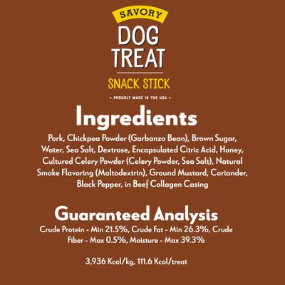 Show full view: Cosmo's Snack Shack Savory Sticks Pork Barbecue High-Protein Jerky Dog Treats, 24 count slide 9 of 10