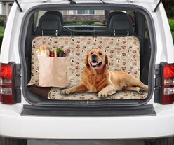 Couch Guard Dual Purpose Backseat/Cargo Cover, Woof Print