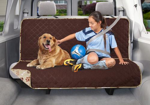 Show full view: Couch Guard Dual Purpose Backseat/Cargo Cover, Woof Print slide 4 of 4