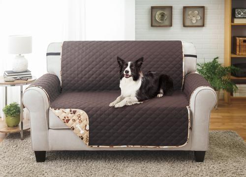 Show full view: Couch Guard Love Seat Furniture Protector, Woof Print slide 2 of 2