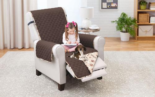 Show full view: Couch Guard Recliner Furniture Protector, Pet Print slide 2 of 2