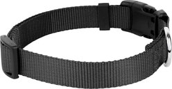 Country Brook Design American Made Deluxe Nylon Dog Collar, Black, Medium: 13 to 16-in neck, 3/4-in wide slide 2 of 7
