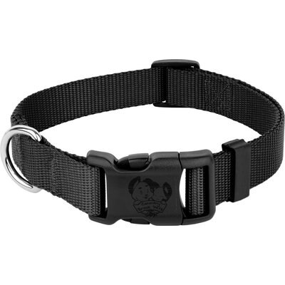 Country Brook Petz Country Brook Petz Everyday Nylon Dog Collar, Black, Small: 11 to 13-in neck, 3/4-in wide