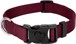 Country Brook Petz Everyday Nylon Dog Collar, Burgundy, Medium: 13 to 16-in neck, 3/4-in wide