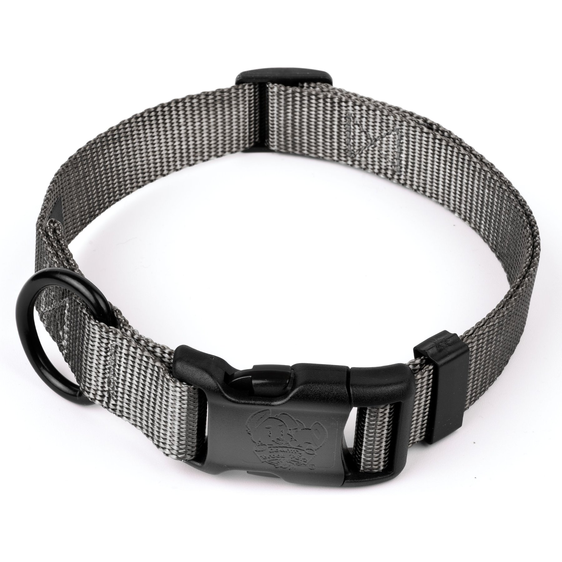 Country Brook Petz Everyday Nylon Dog Collar, Charcoal, Large: 16 to 22-in neck, 1-in wide
