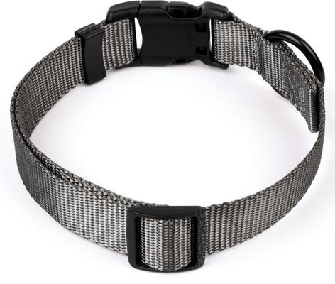 Show full view: Country Brook Petz Everyday Nylon Dog Collar, Charcoal, Small: 11 to 13-in neck, 3/4-in wide slide 4 of 7