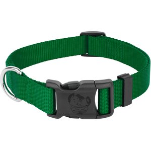 Country Brook Petz Everyday Nylon Dog Collar, Christmas Green, Medium: 13 to 16-in neck, 3/4-in wide
