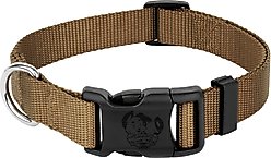 Country Brook Petz Everyday Nylon Dog Collar, Coyote Tan, Large: 16 to 22-in neck, 1-in wide