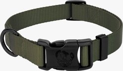 Country Brook Petz Everyday Nylon Dog Collar, Dark Olive Drab, Large: 16 to 22-in neck, 1-in wide