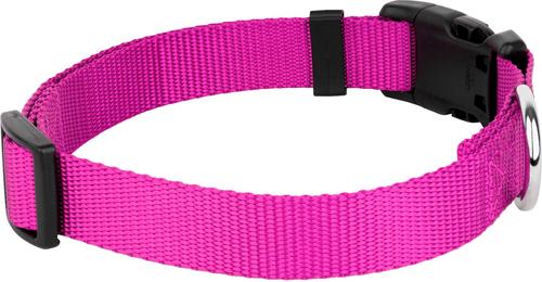 Show full view: Country Brook Petz Everyday Nylon Dog Collar, Fuchsia, Large: 16 to 22-in neck, 1-in wide slide 6 of 8