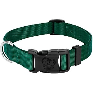 Country Brook Petz Everyday Nylon Dog Collar, Green, Large: 16 to 22-in neck, 1-in wide