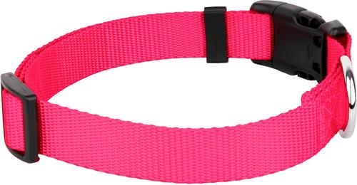 Show full view: Country Brook Petz Everyday Nylon Dog Collar, Hot Pink, Small: 11 to 13-in neck, 3/4-in wide slide 6 of 8