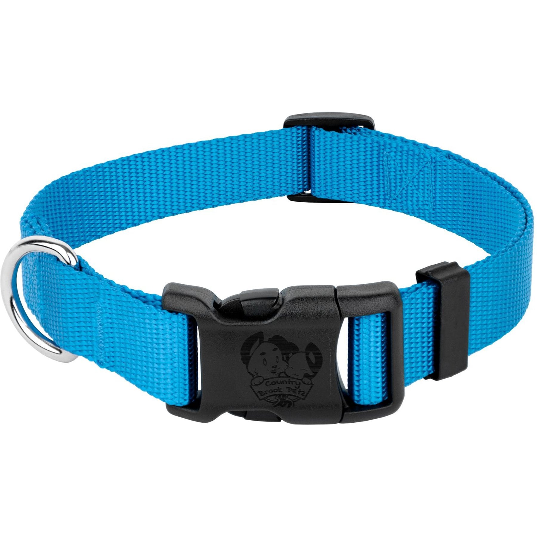 Country Brook Petz Country Brook Petz Everyday Nylon Dog Collar, Ice Blue, Large: 16 to 22-in neck, 1-in wide