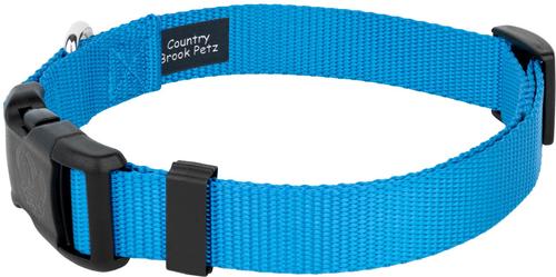 Show full view: Country Brook Petz Everyday Nylon Dog Collar, Ice Blue, Small: 11 to 13-in neck, 3/4-in wide slide 6 of 9