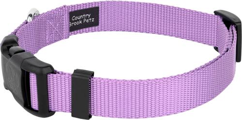 Show full view: Country Brook Petz Everyday Nylon Dog Collar, Lavender, Small: 11 to 13-in neck, 3/4-in wide slide 5 of 8