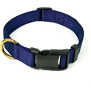 Country Brook Petz Everyday Nylon Dog Collar, Navy Blue, Medium: 13 to 16-in neck, 3/4-in wide