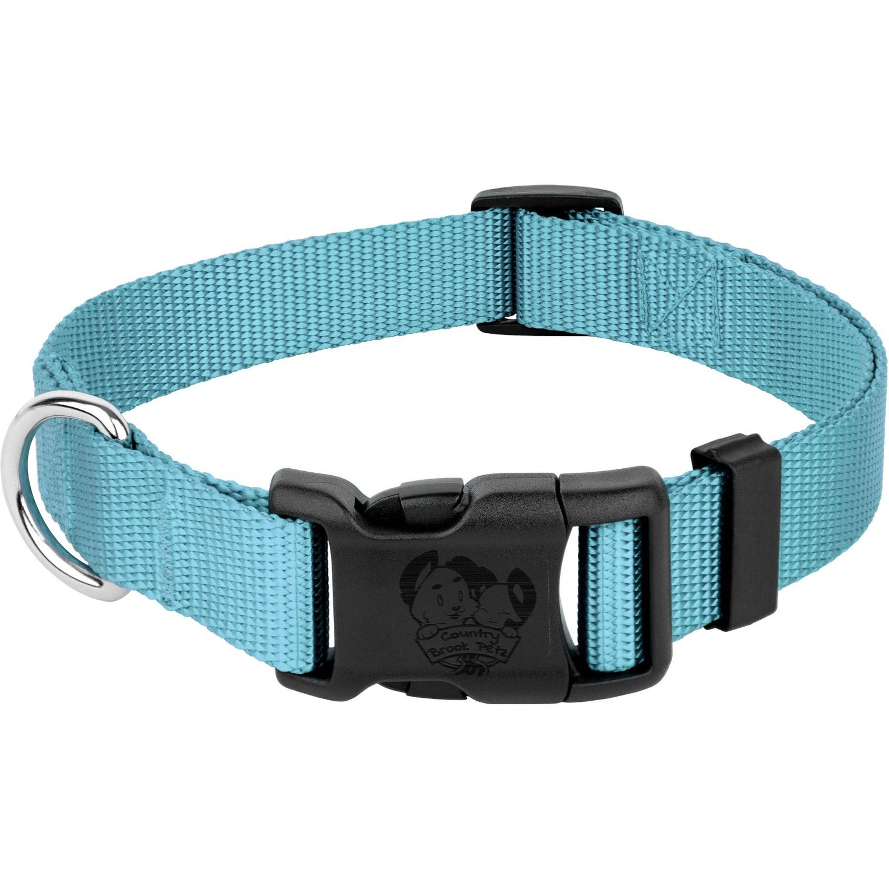 Country Brook Petz Everyday Nylon Dog Collar, Ocean Blue, 2X-Small: 7 to 9-in neck, 3/8-in wide