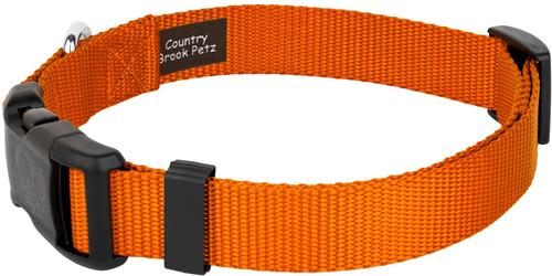 Show full view: Country Brook Petz Everyday Nylon Dog Collar, Orange, Large: 16 to 22-in neck, 1-in wide slide 6 of 9