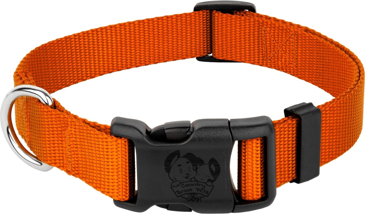 COUNTRY BROOK PETZ Everyday Nylon Dog Collar, Orange, X-Small: 9