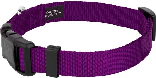 Show full view: Country Brook Petz Everyday Nylon Dog Collar, Purple, X-Large: 18 to 26-in neck, 1-in wide slide 5 of 8