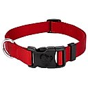Country Brook Design American Made Deluxe Nylon Dog Collar, Red, X-Large: 18 to 26-in neck, 1-in wide