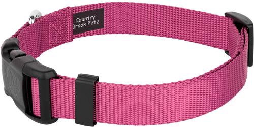 Show full view: Country Brook Petz Everyday Nylon Dog Collar, Rose, Medium: 13 to 16-in neck, 3/4-in wide slide 5 of 7