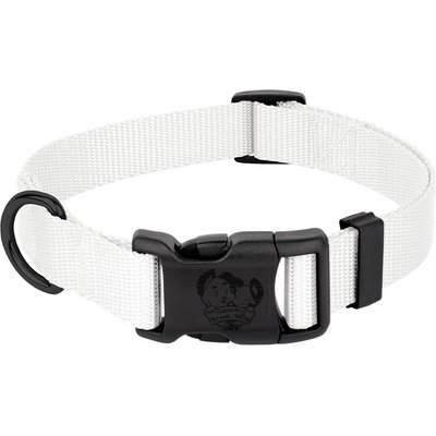 Country Brook Petz Country Brook Petz Everyday Nylon Dog Collar, White, X-Large: 18 to 26-in neck, 1-in wide