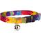 Show in main carousel: Country Brook Design Paint Splatter Polyester Breakaway Cat Collar with Bell, 8 to 12-in neck, 1/2-in wide slide 1 of 4