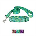 Country Brook Design Paisley Polyester Martingale Dog Collar & Leash, Green, Large: 18 to 26-in neck, 1-in wide