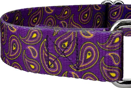 Show full view: Country Brook Design Paisley Polyester Martingale Dog Collar, Purple, X-Large: 23 to 31-in neck, 1-in wide slide 5 of 8