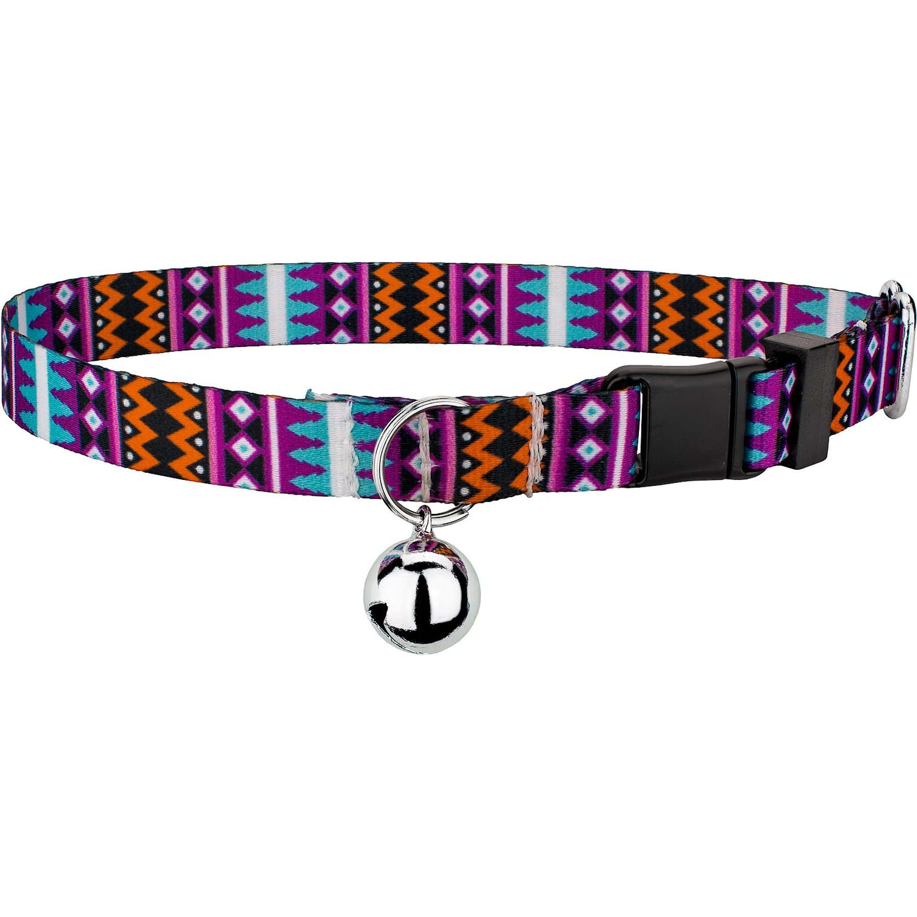 Country Brook Design Santa Fe Polyester Breakaway Cat Collar with Bell, 8 to 12-in neck, 1/2-in wide