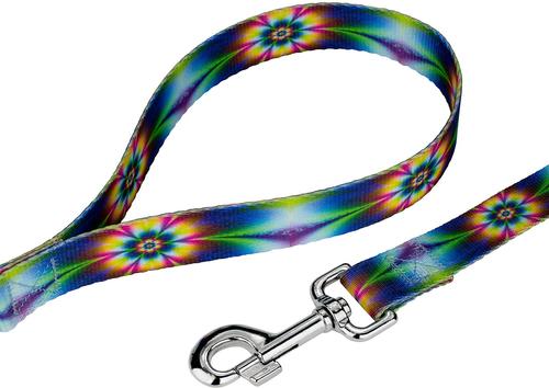 Show full view: Country Brook Design Tie-Dye Flowers Polyester Martingale Dog Collar & Leash, Medium: 15 to 21-in neck, 1-in wide slide 6 of 11