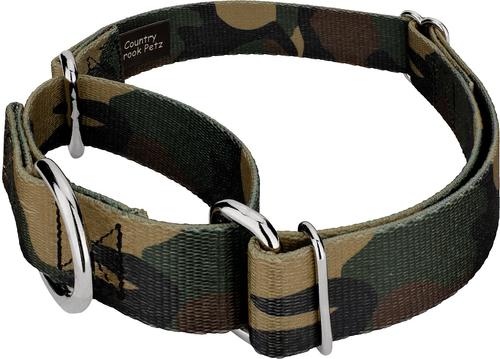 Show full view: Country Brook Design Woodland Camo Polyester Martingale Dog Collar & Leash, Medium: 15 to 21-in neck, 1-in wide slide 4 of 12