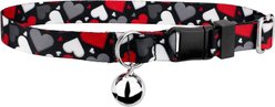 Country Brook Petz Be Mine Polyester Cat Collar, Black, 8 to 12-in neck, 1/2-in wide