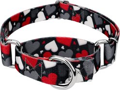 Country Brook Petz Be Mine Polyester Martingale Dog Collar, Black, XX-Small: 7 to 10-in neck, 1/2-in wide