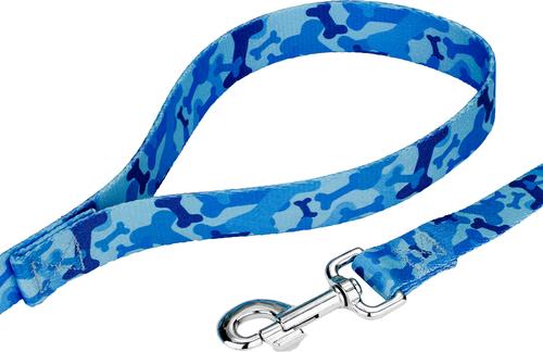 Show full view: Country Brook Petz Blue Bone Camo Dog Leash, Blue, Medium: 6-ft long, 5/8-in wide slide 4 of 5