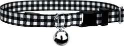 Country Brook Petz Buffalo Plaid Cat Collar, Black, 8 to 12-in neck, 1/2-in wide slide 1 of 4