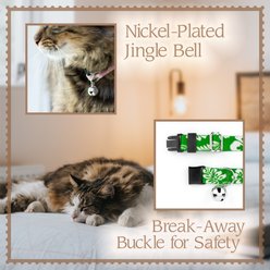Country Brook Petz Buffalo Plaid Cat Collar, Black, 8 to 12-in neck, 1/2-in wide slide 2 of 4