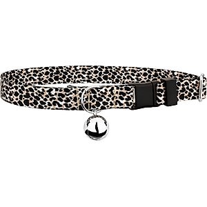 Country Brook Petz Cheetah Breakaway Cat Collar, Black, 8 to 12-in neck, 1/2-in wide