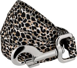 Country Brook Petz Cheetah Dog Leash, Black, Medium: 4-ft long, 5/8-in wide