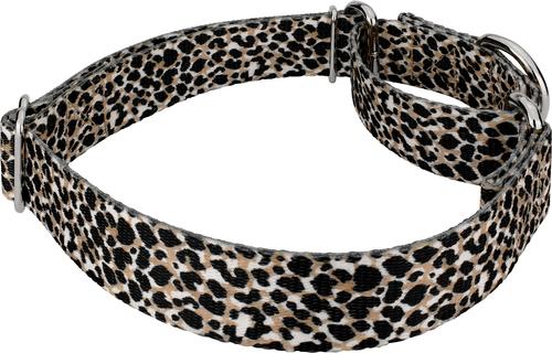 Show full view: Country Brook Petz Cheetah Polyester Martingale Dog Collar, Black, XX-Small: 7 to 10-in neck, 1/2-in wide slide 6 of 7