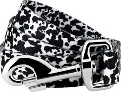 Country Brook Petz Dairy Cow Dog Leash, Black, Small: 4-ft long, 1/2-in wide