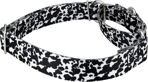 Show full view: Country Brook Petz Dairy Cow Polyester Martingale Dog Collar, Black, X-Large: 23 to 31-in neck, 1-in wide slide 6 of 7
