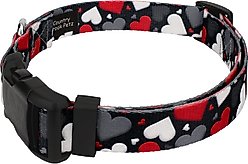 Country Brook Petz Deluxe Be Mine Dog Collar, Black, Medium:13 to 16-in neck, 1-in wide slide 2 of 5