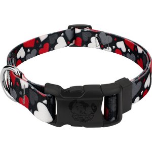 Country Brook Petz Deluxe Be Mine Dog Collar, Black, Small: 11 to 13-in neck, 5/18-in wide
