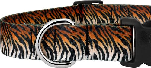 Show full view: Country Brook Petz Deluxe Bengal Tiger Stripes Dog Collar, Orange, 11 to 13-in neck, 5/8-in wide slide 5 of 5