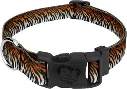 Country Brook Petz Deluxe Bengal Tiger Stripes Dog Collar, Orange, 18 to 26-in neck, 1-in wide